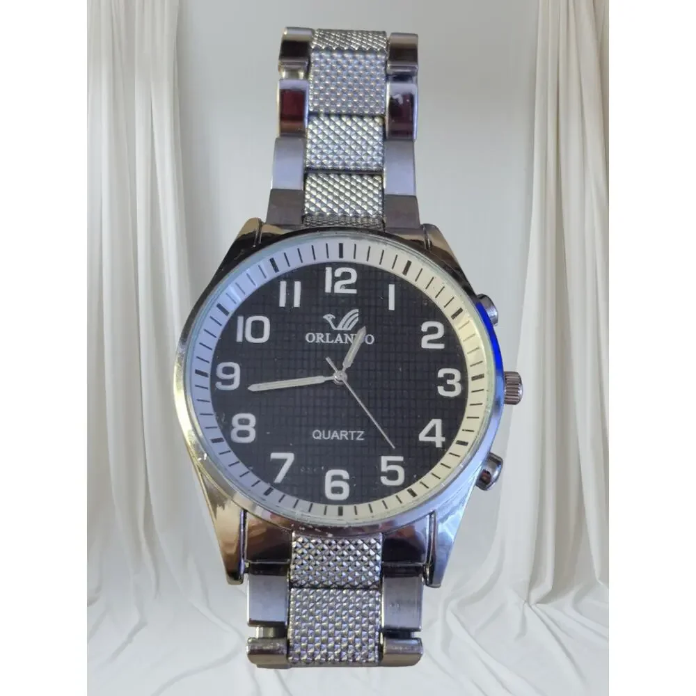 Orlando Mens Watch Distinctive Black‎ face white numerals Corp Y2K Classiccore